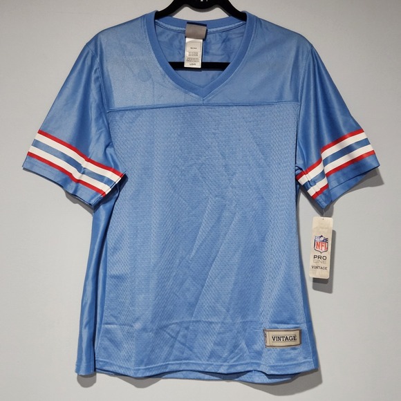 NEW Houston Oilers 1980 Pro Line Vintage Women's Large Hall Of Fame Blank Jersey - Picture 1 of 8